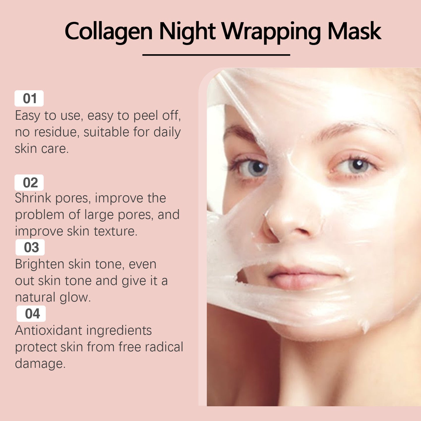 Collagen Peel-off Mask with Brush for Hydrating Skincare