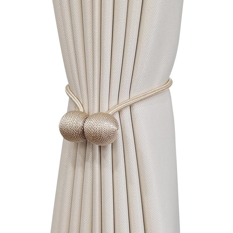 Magnetic curtain drawstring