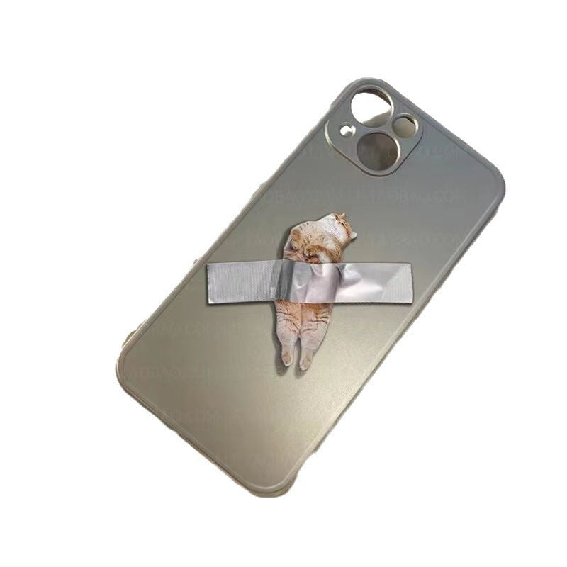 Adhesive cat-shaped iPhone case