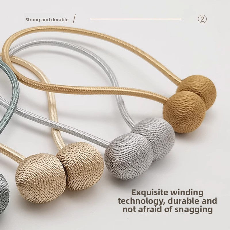 Magnetic curtain drawstring