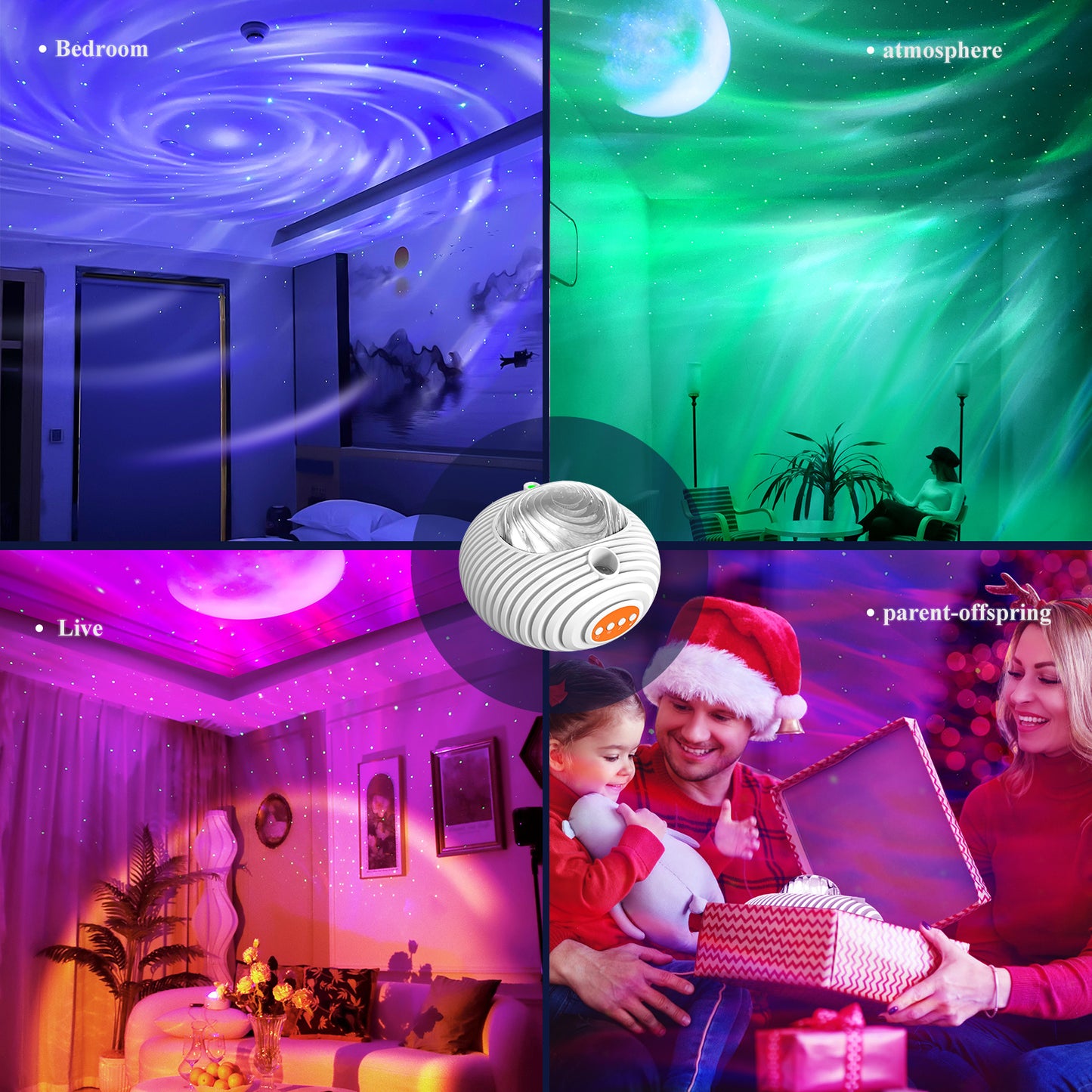 2025 New Double Effect Northern Lights Projector Lamp Milky Way