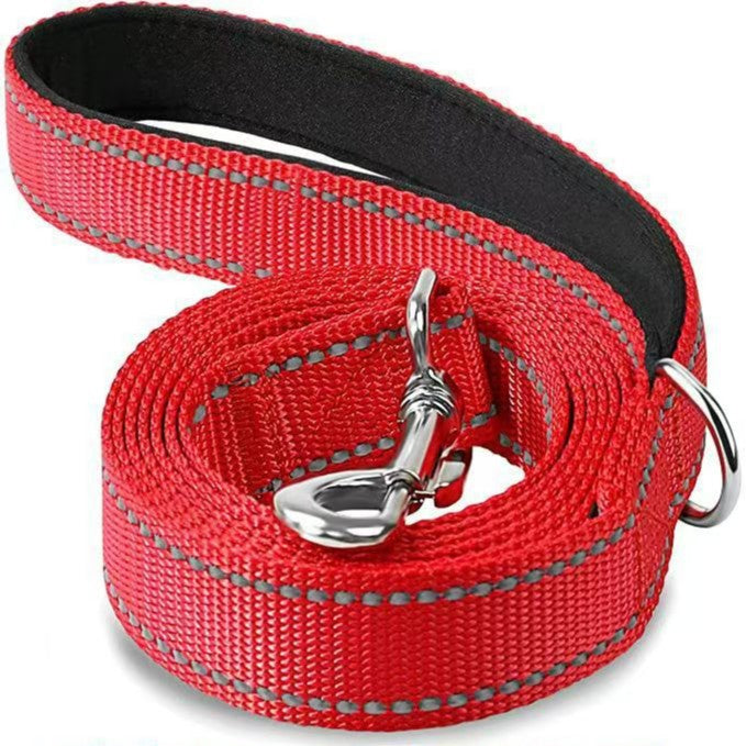 Pet traction rope medium dog explosion-proof flush direct reflective dog hand guard training rope traction belt
