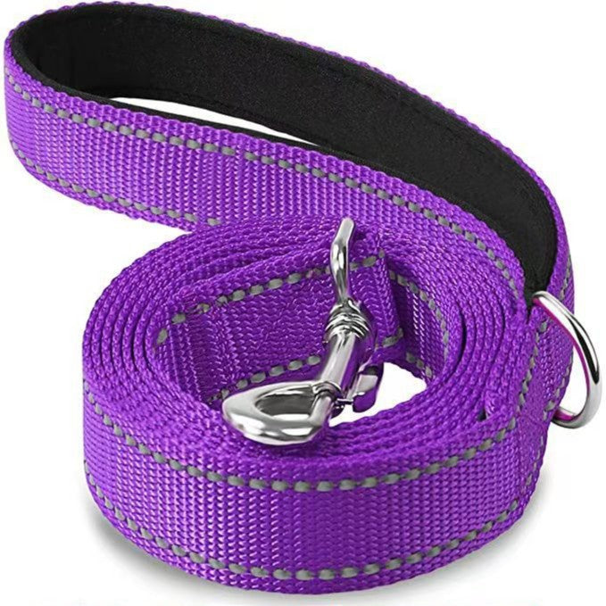 Pet traction rope medium dog explosion-proof flush direct reflective dog hand guard training rope traction belt