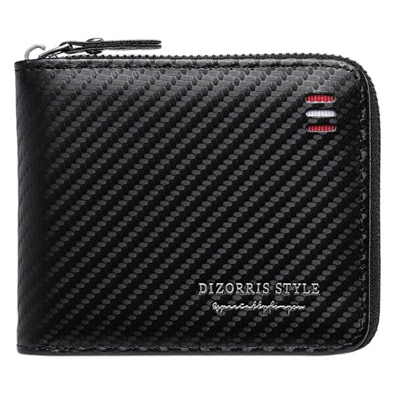Carbon Fiber Pattern PU Organizer Wallet