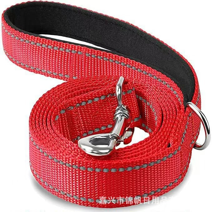 Pet traction rope medium dog explosion-proof flush direct reflective dog hand guard training rope traction belt
