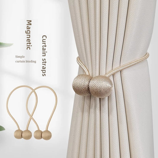 Magnetic curtain drawstring
