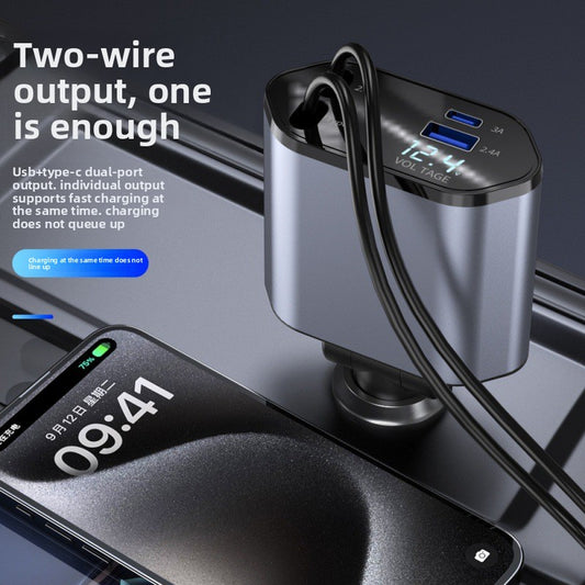 The car charger supports 100W super fast charging