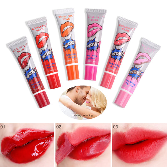 Lip gloss and red lip gloss