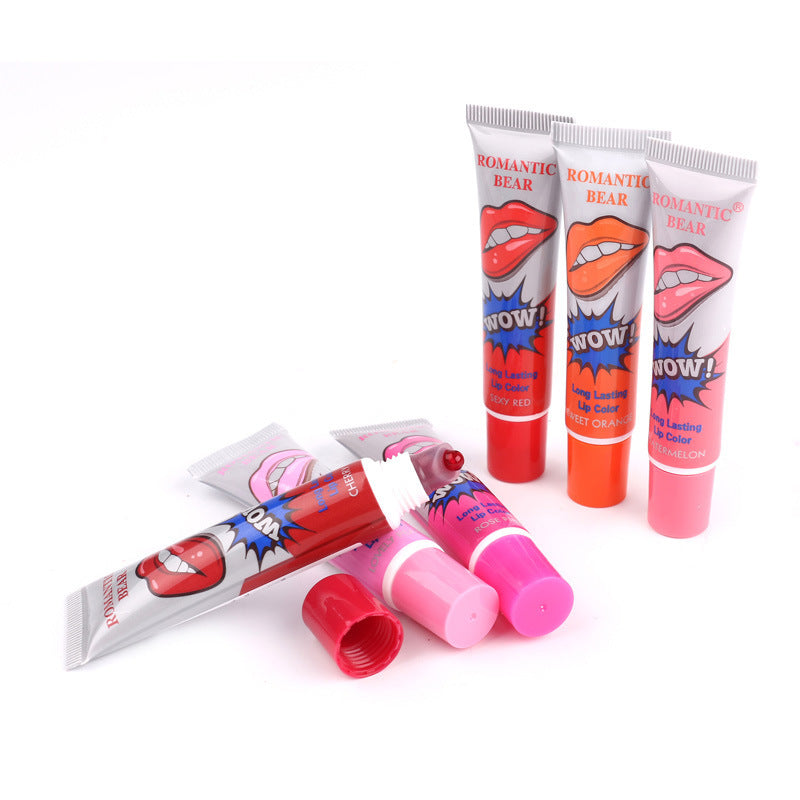 Lip gloss and red lip gloss