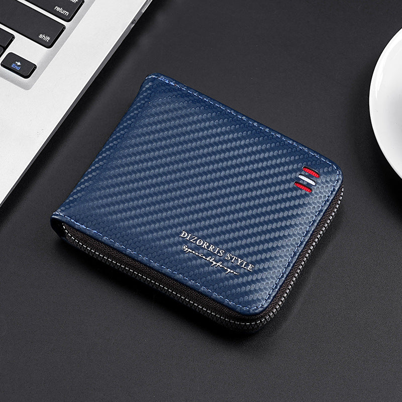 Carbon Fiber Pattern PU Organizer Wallet