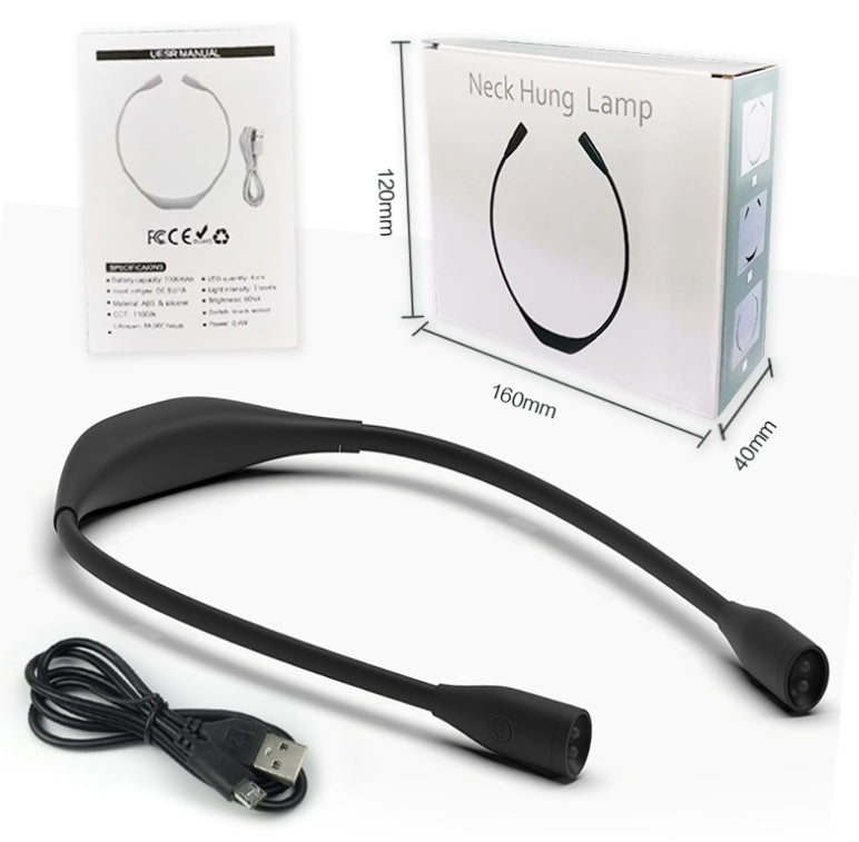 USB Dimmer Book Light Handsfree Led Neck Light Convenient Flexible Reading Lamp Novelty Touch Night Light Camping Flaslight